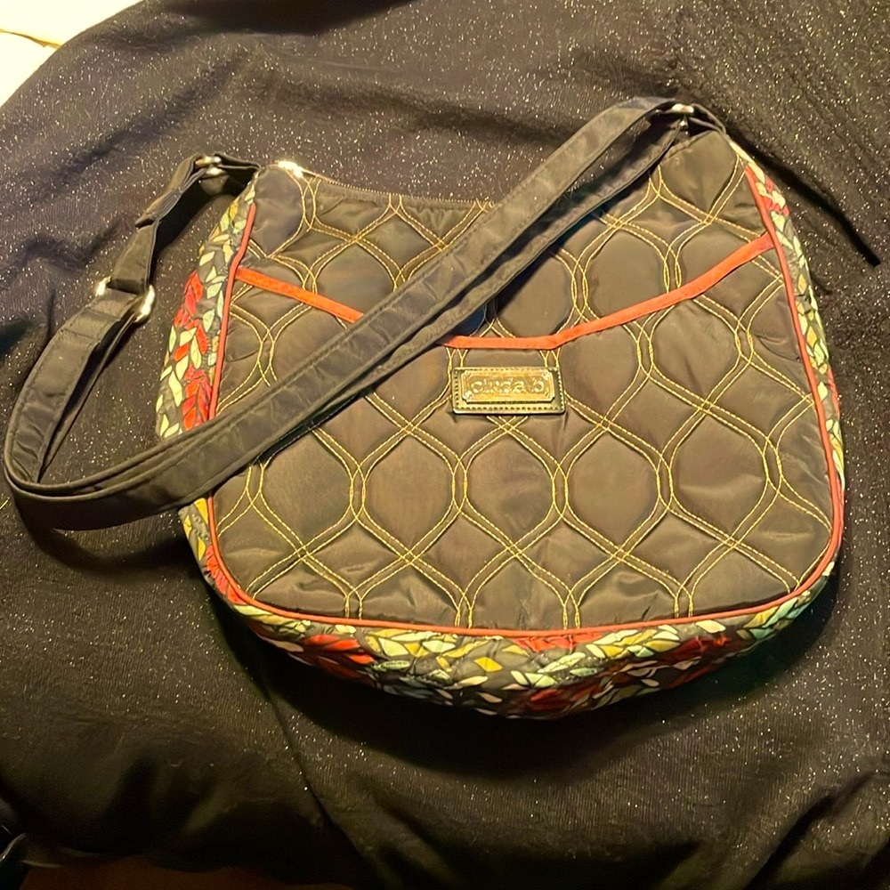 Cindi B black autumn night cross body purse